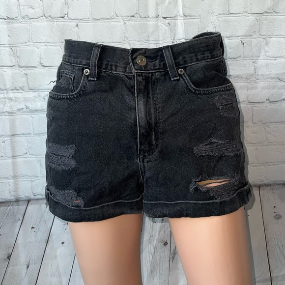 American Eagle Outfitters Pants - american eagle black jean shorts size 00